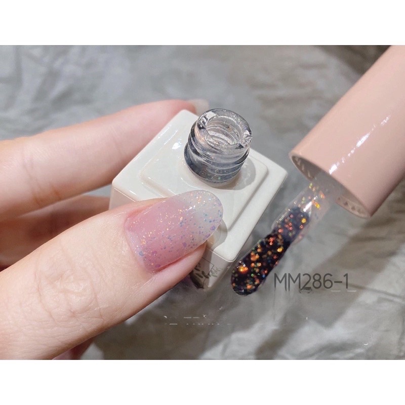 Sơn gel thạch hạt nhũ vàng - Shop Hoài Nail