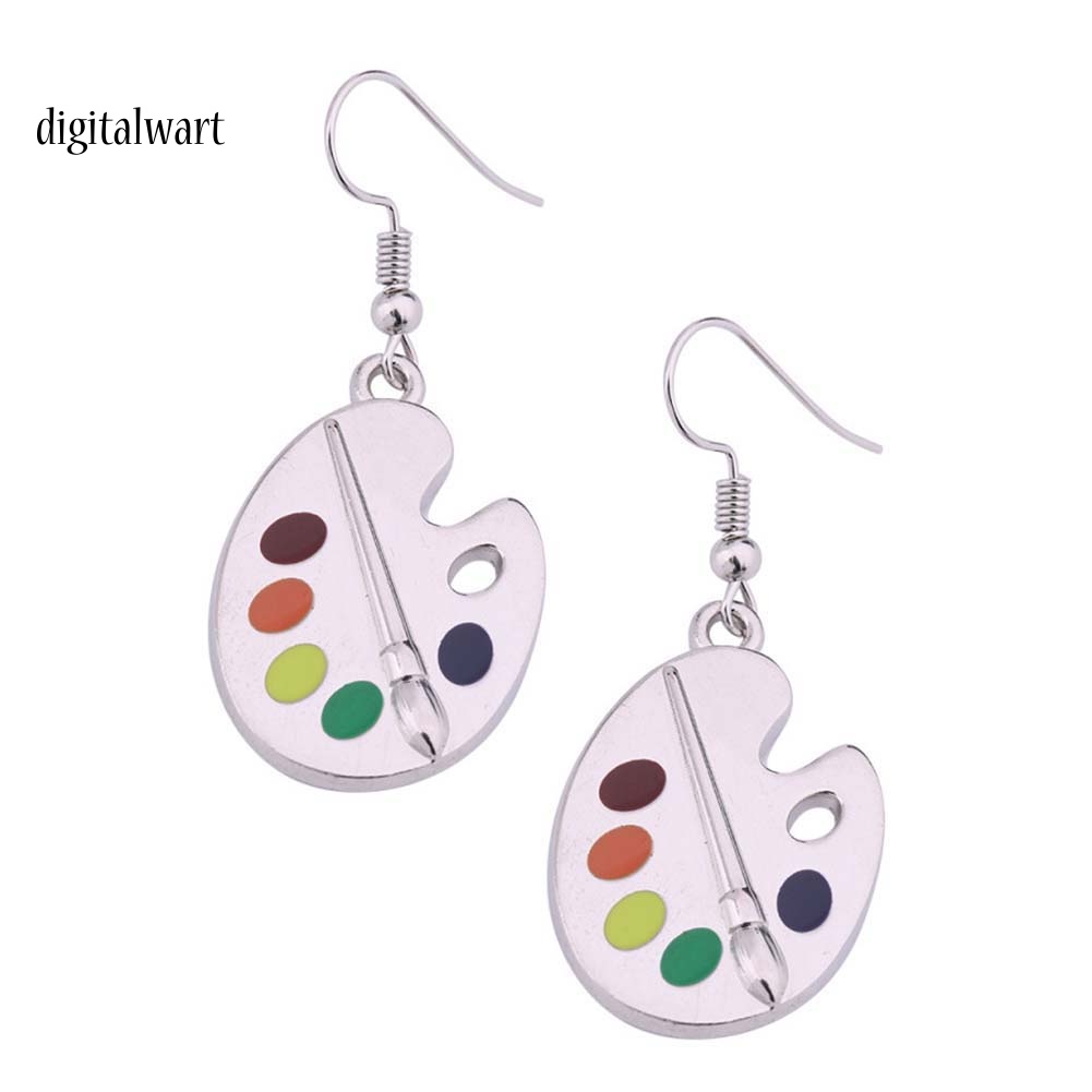 Kỹ Thuật Số| Bông Tai Dạng Móc Treo Hình Bảng Màu Vẽ Thời Trang Cho Nữ