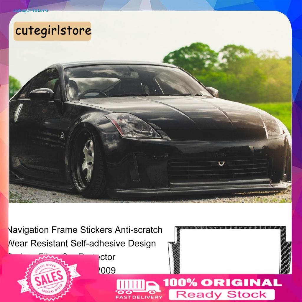 Miếng Dán Khung Định Vị Xe Hơi Tự Dính Chống Trầy Chống Mòn In Họa Tiết Sợi Carbon Cho Nissan 350Z 2003-2009