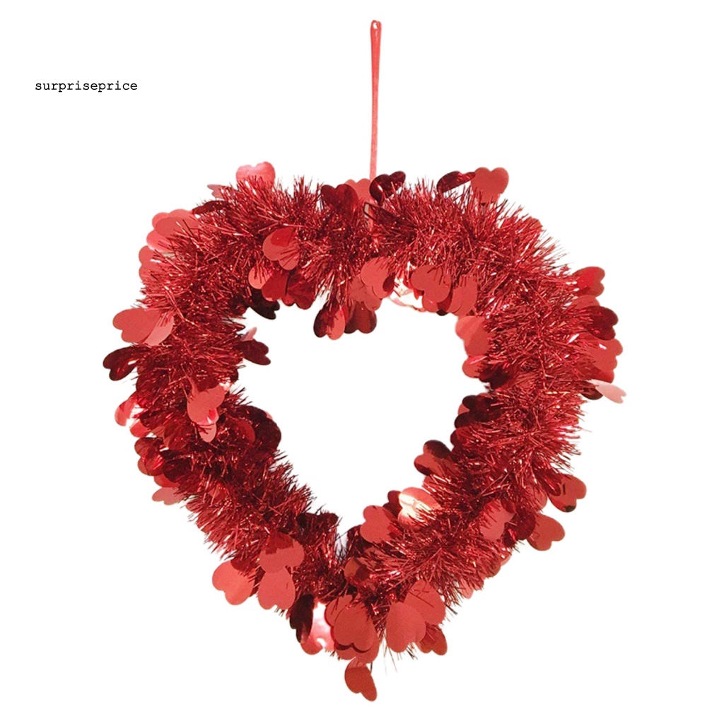 Vòng Hoa Sắt Treo Cửa Hình Trái Tim Chống Nước Trang Trí Tiệc Tùng