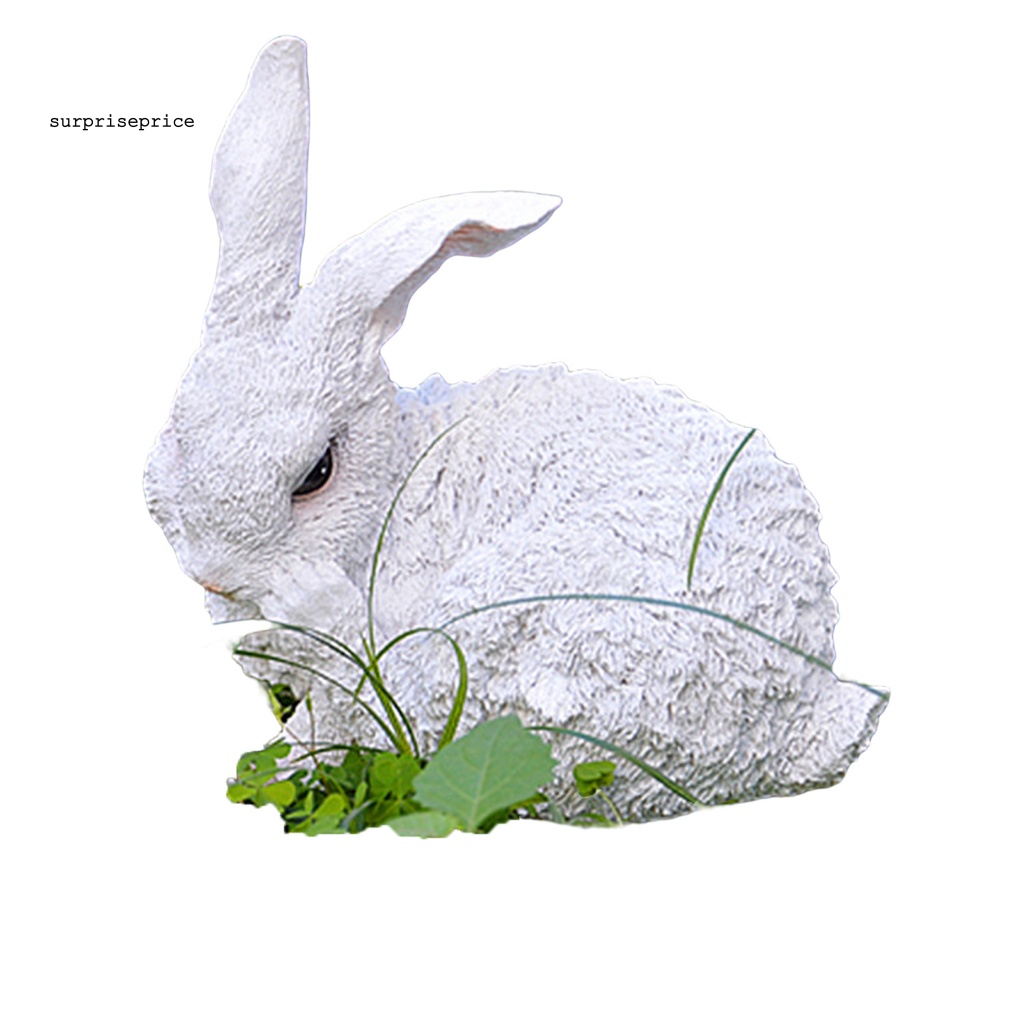 Đồ trang trí Thỏ Mini Bằng Nhựa Resin Chống Phai Màu Trang Trí Sân Vườn