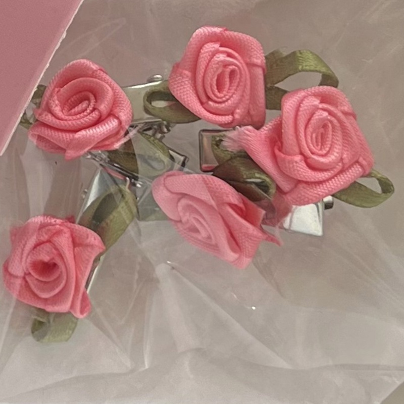 Set 5 Kẹp Tóc Mỏ Vịt Đính Hoa Đáng Yêu