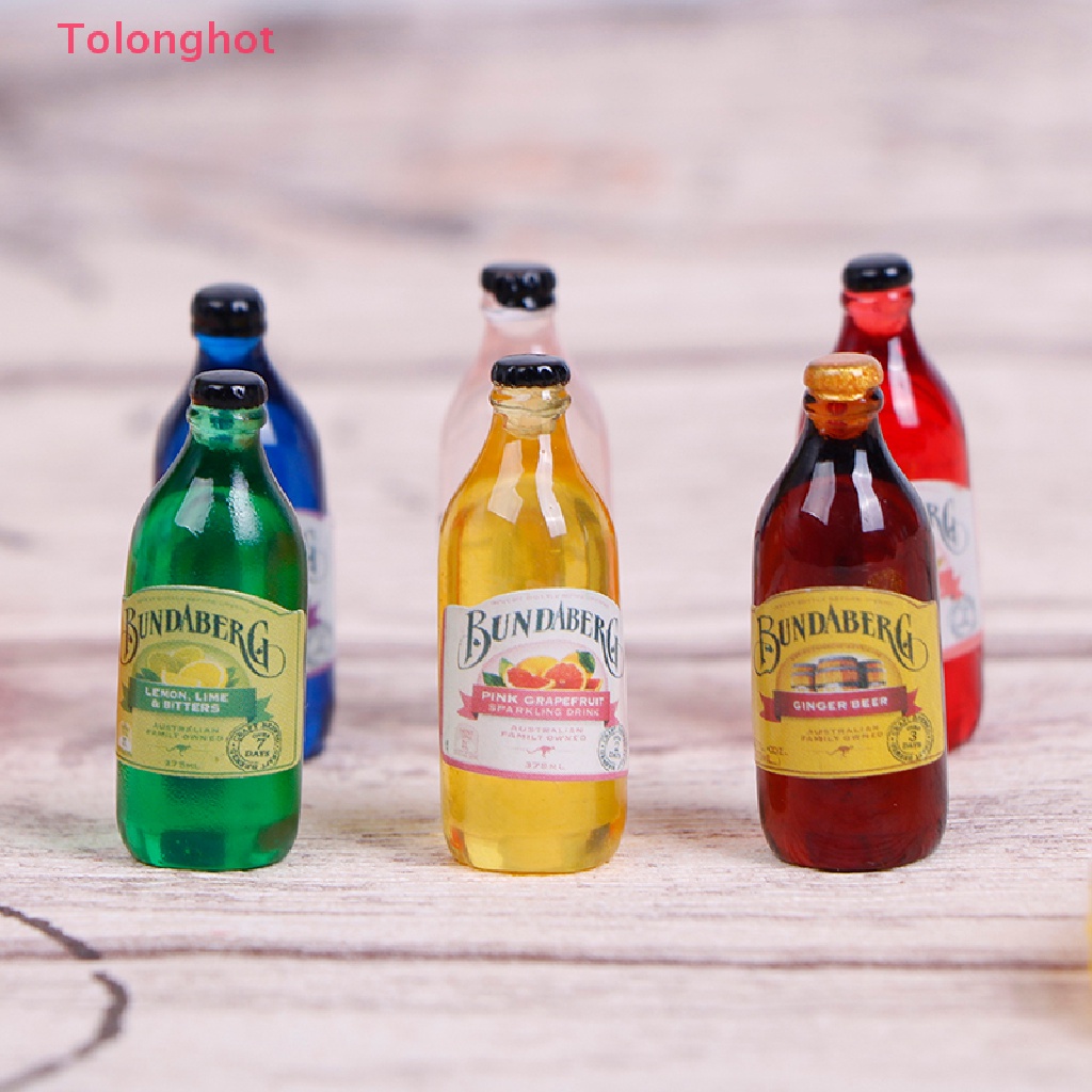 Set 6 Chai Rượu Mini Tỉ Lệ 1 / 12 Dùng Để Trang Trí Nhà Búp Bê