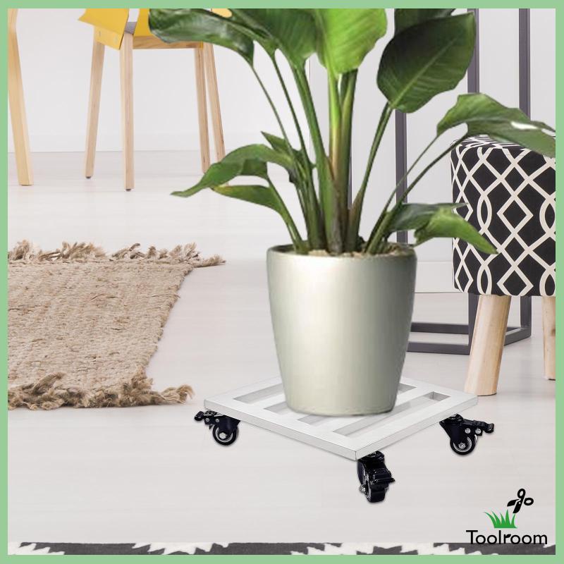 [Toolroom] Đế Lót Chậu Hoa Có Bánh Xe Đẩy Cho Nhà Búp Bê