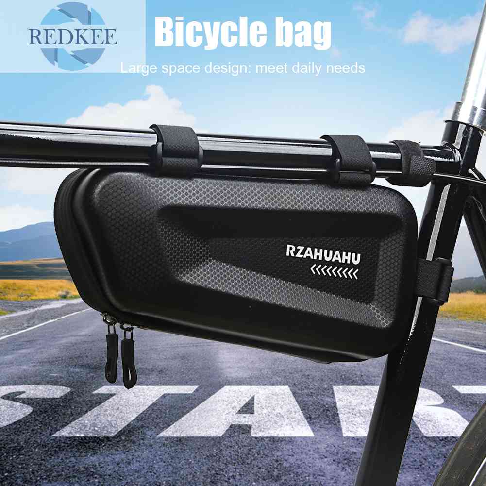 Túi Tam Giác Bằng Da PU + EVA Cứng Đựng Đồ Dùng Cho Xe Đạp Leo Núi