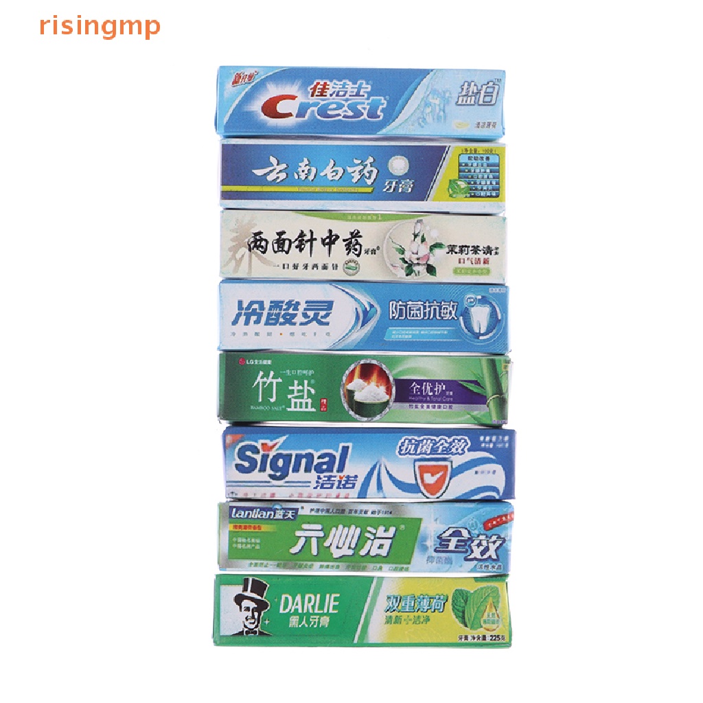 Set 5 Mô Hình Kem Đánh Răng Mini Tỉ Lệ 1 / 12 Trang Trí Nhà Búp Bê