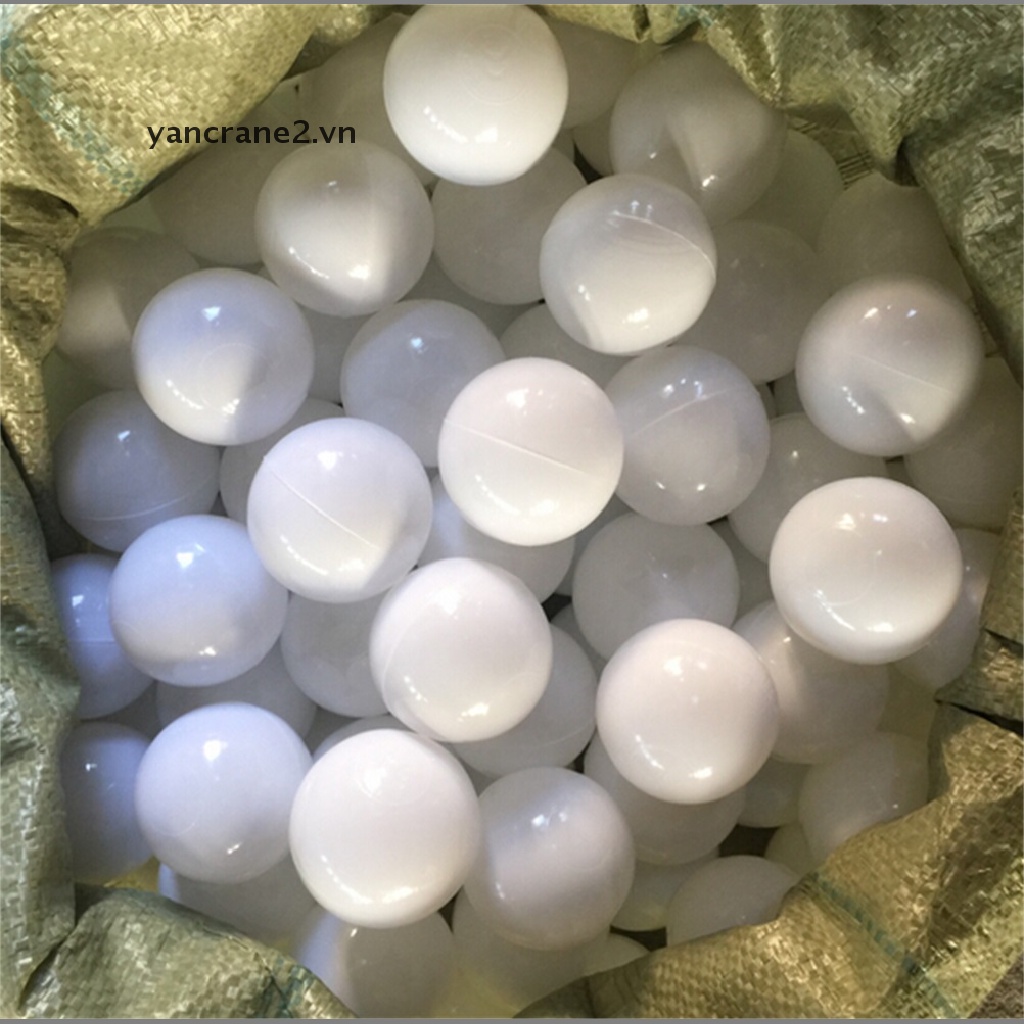 Bộ 10 Quả Bóng Nhựa Mềm Màu Trắng Xanh Dương Kích Thước 7cm {yancrane2.vn}
