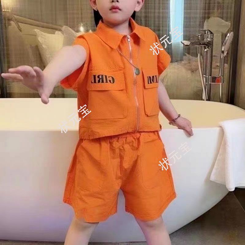 Hàng Mới Về Bộ Đồ Thể Thao Hai Mảnh Áo Tay Cộc In Họa Tiết Thời Trang Mùa Hè Dễ Phối Đồ Cho Bé Trai