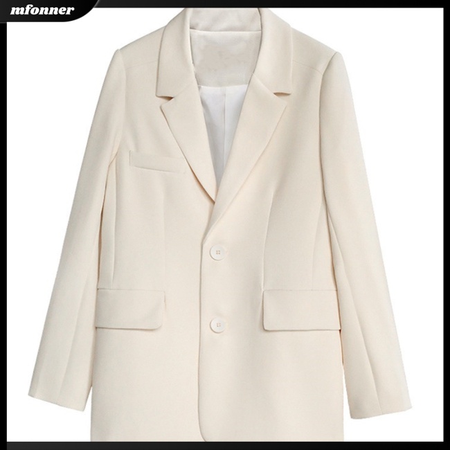 Áo Khoác Tay Dài Dáng Rộng Màu Sắc Thời Trang Cho Nữ