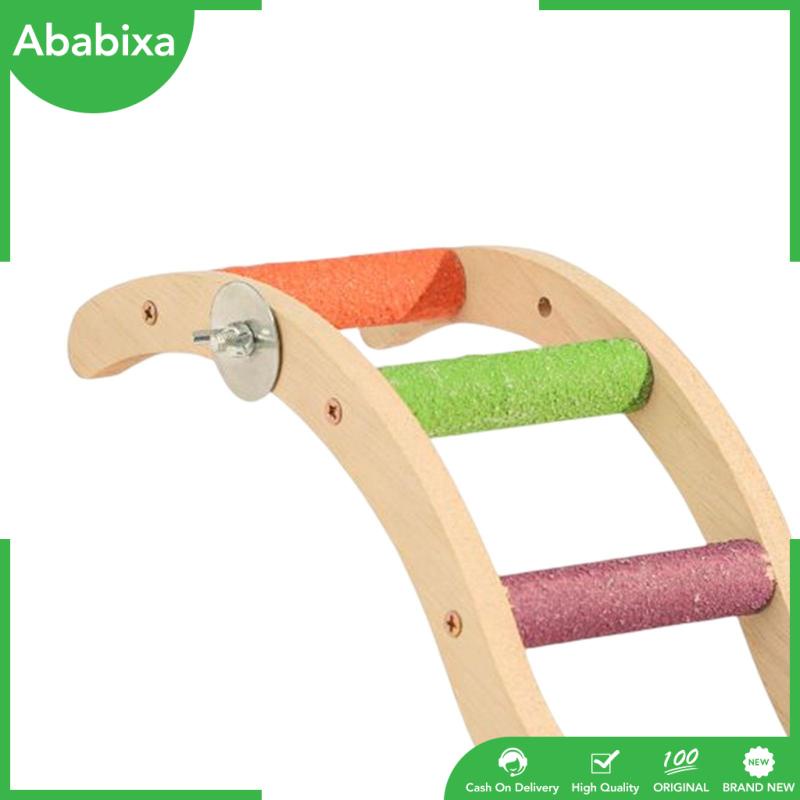 Đồ Chơi Cầu Thang Leo Bằng Gỗ Khối Lượng Nhẹ Bền Bỉ Cho Chim Vẹt Đứng