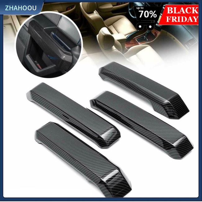 ☃Nhà Cửa☃ Set 4 Miếng Dán Họa Tiết Sợi Carbon Trang Trí Tay Nắm Cửa Xe Hơi 17-20 Ford F150