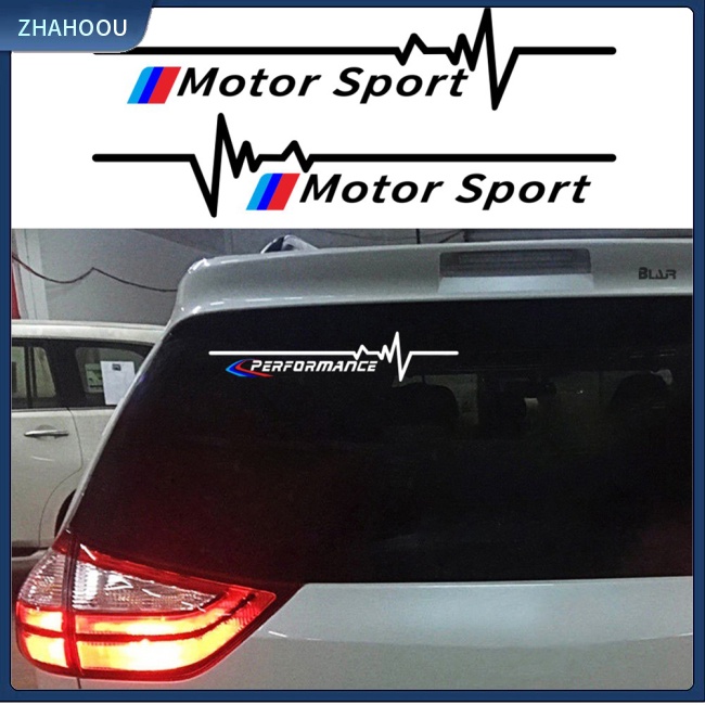 ☃Nhà Cửa☃ 1 Cặp Miếng Dán Trang Trí Cửa Sổ Xe Hơi Họa Tiết Kẻ Sọc In Chữ Độc Đáo