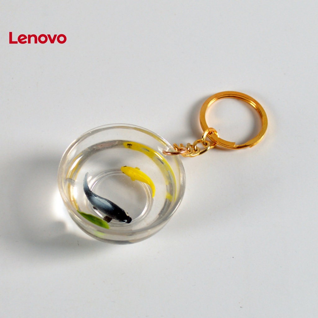 Móc Khóa Hình Cá Koi May Mắn Mini Trong Suốt Đa Năng Trang Trí Ba Lô