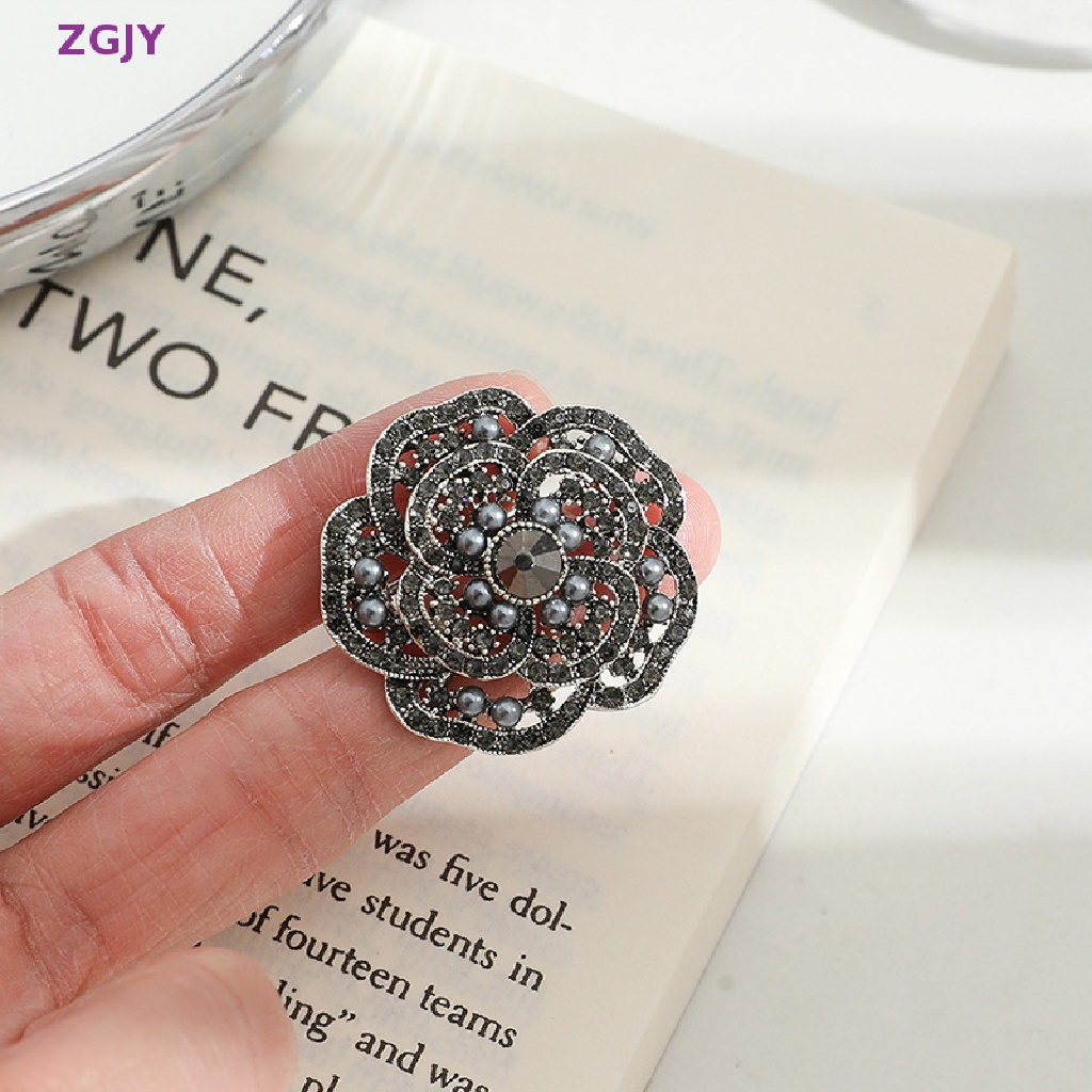 Ghim Cài Áo Hình Hoa Trà Đính Đá Zircon Chống Ánh Sáng Mới