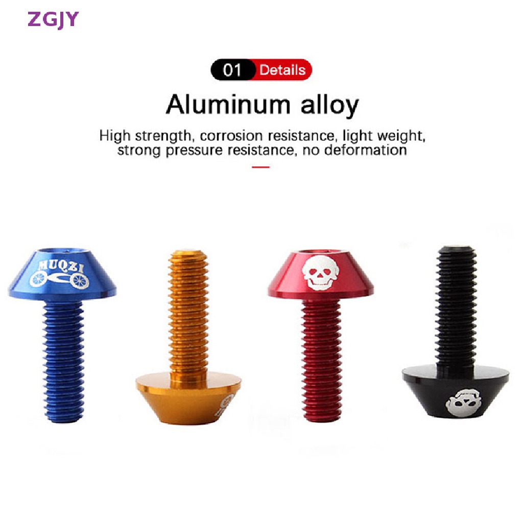 Bộ 4 Ốc Vít Hợp Kim Nhôm ZGJY M6 Gắn Phanh Xe Đạp Leo Núi Mới
