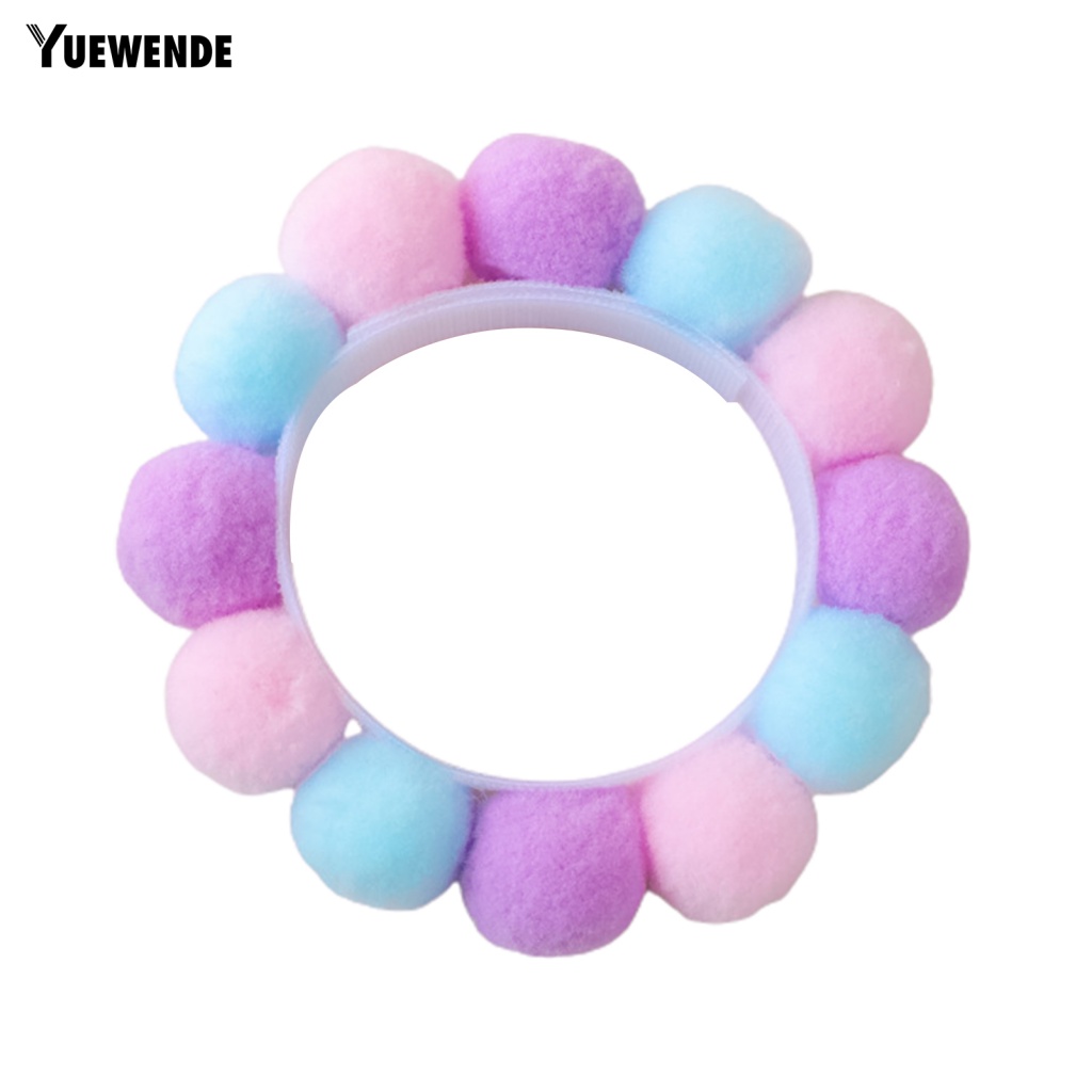 Ye.b Vòng Cổ Họa Tiết Ruy Băng Đính Bóng Lông Trọng Lượng Nhẹ Độ Co Giãn Cao Mặc Hàng Ngày Cho Cún