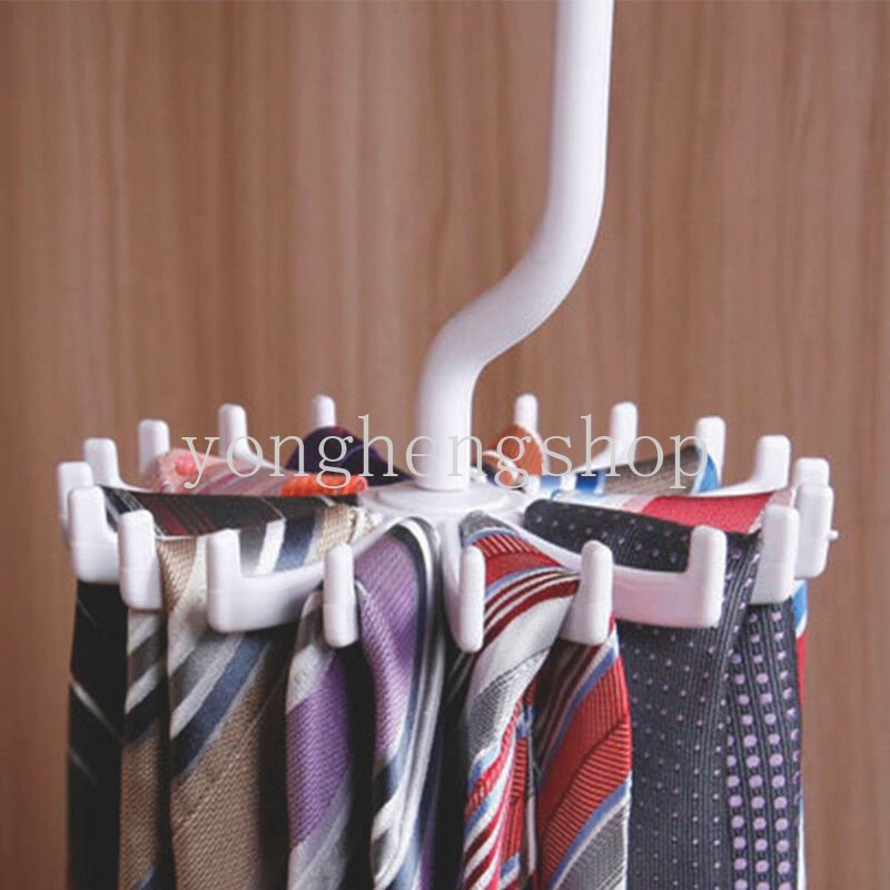 Giá Đỡ Cà Vạt / Thắt Lưng Xoay 360 Độ 20 Móc Tiết Kiệm Không Gian