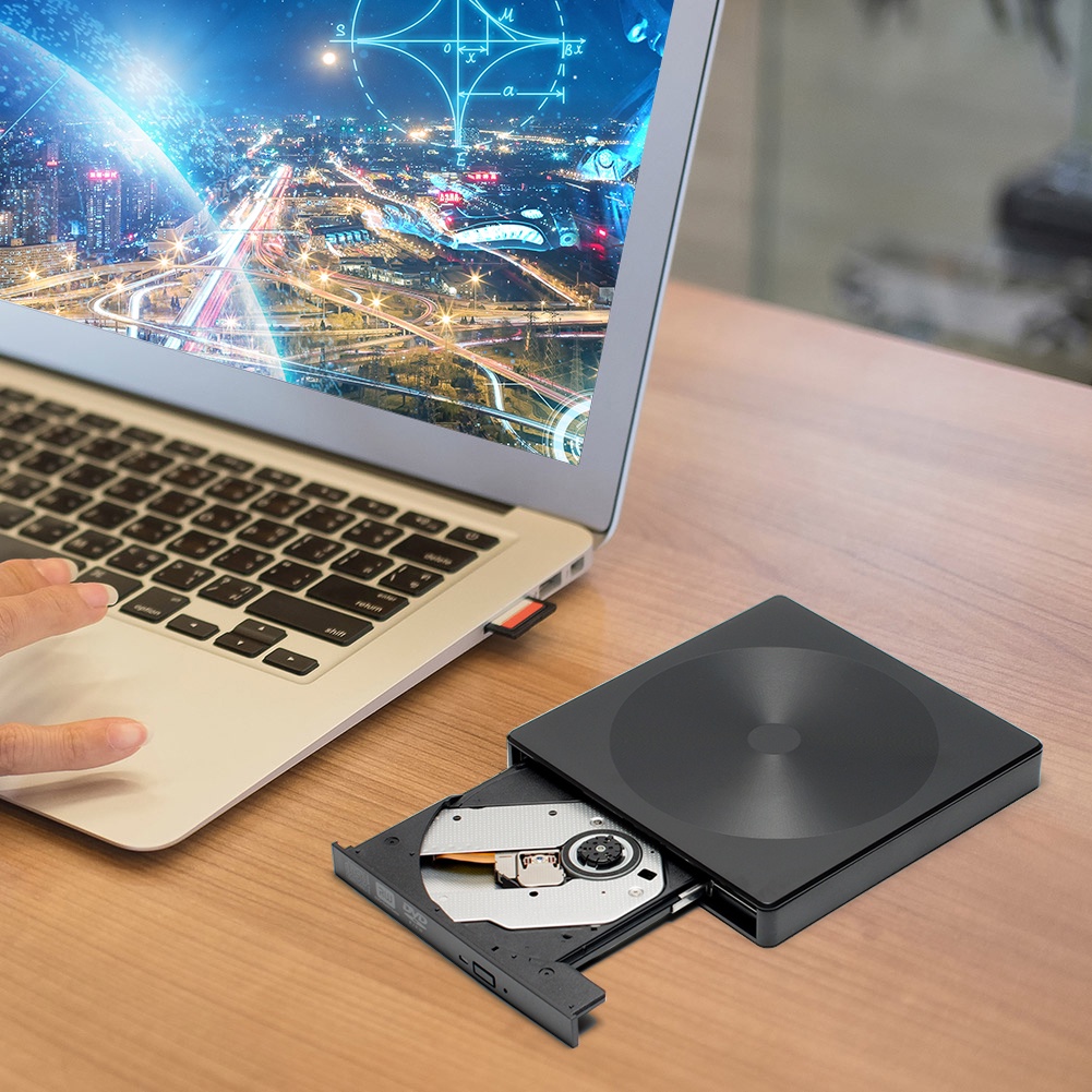 Ổ Đĩa Quang DC 12V DVD / CD-ROM USB3.0 + Type-C Cho Laptop