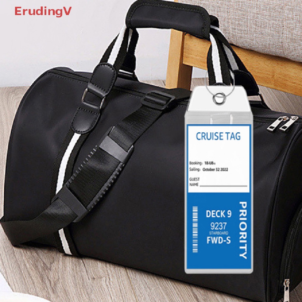 [ErudingV] 1 Thẻ Hành Lý Có Dây Khóa Kéo Bằng Nhựa PVC Dày [Mới]