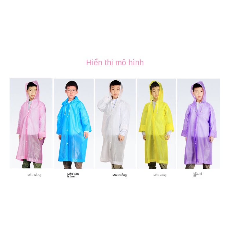 Áo Mưa Dáng Dài Bằng peva Dày Dặn Không Thể Tháo Rời Tiện Dụng Mang Theo Du Lịch / Leo Núi Cho Nam Và Nữ