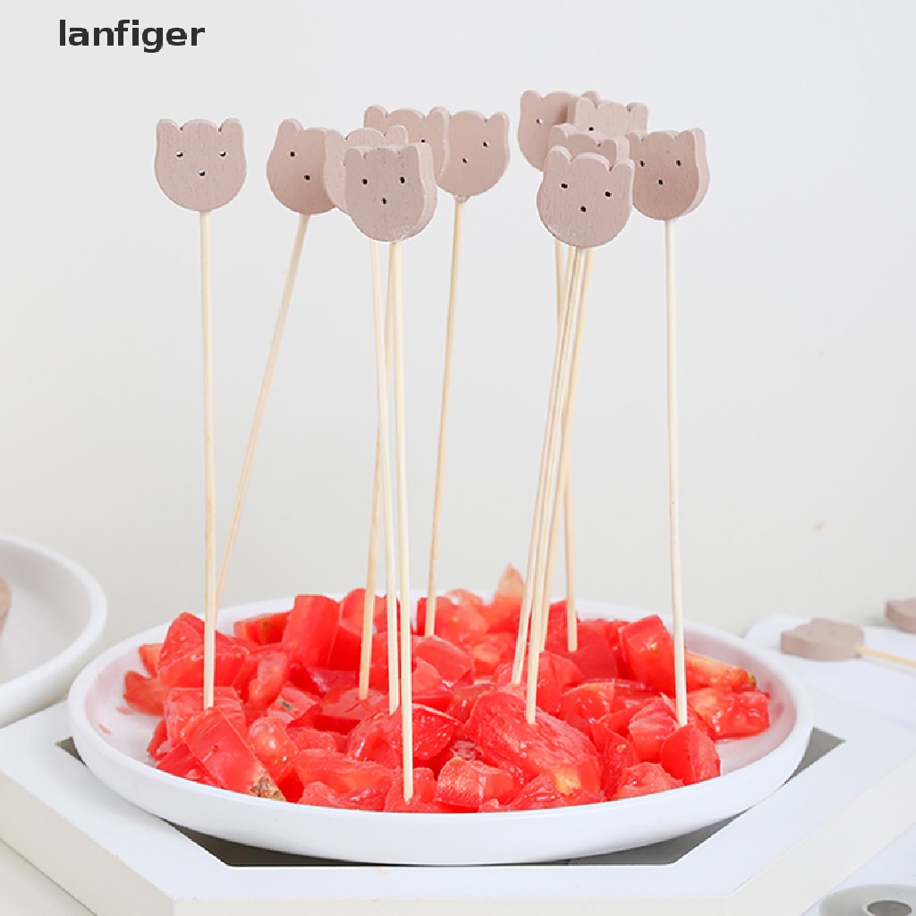 Bộ 100 Que Xiên Trái Cây Hình Gấu Dễ Thương