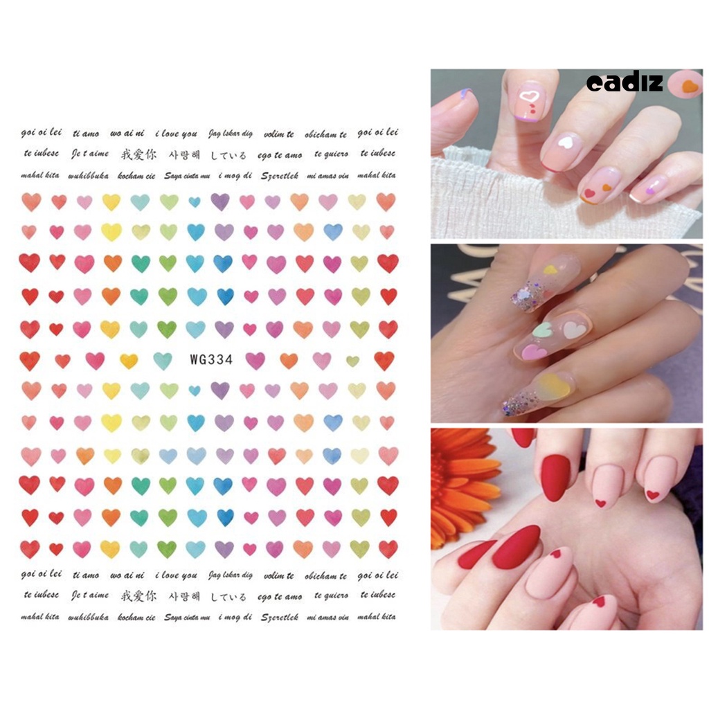 Miếng Dán Trang Trí Móng Tay Tự Dính Tháo Rời Được Nhiều Màu Sắc