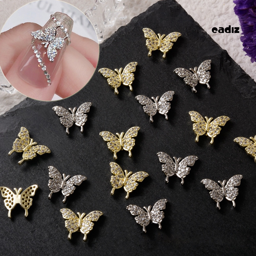 Phụ Kiện Trang Trí Móng Tay Chống Rơi Hình Bướm Sang Trọng DIY