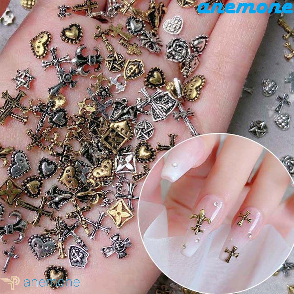 Phụ Kiện Trang Trí Móng Tay Hình Chữ Thập / Ngôi Sao Năm Cánh Bằng Hợp Kim Thời Trang