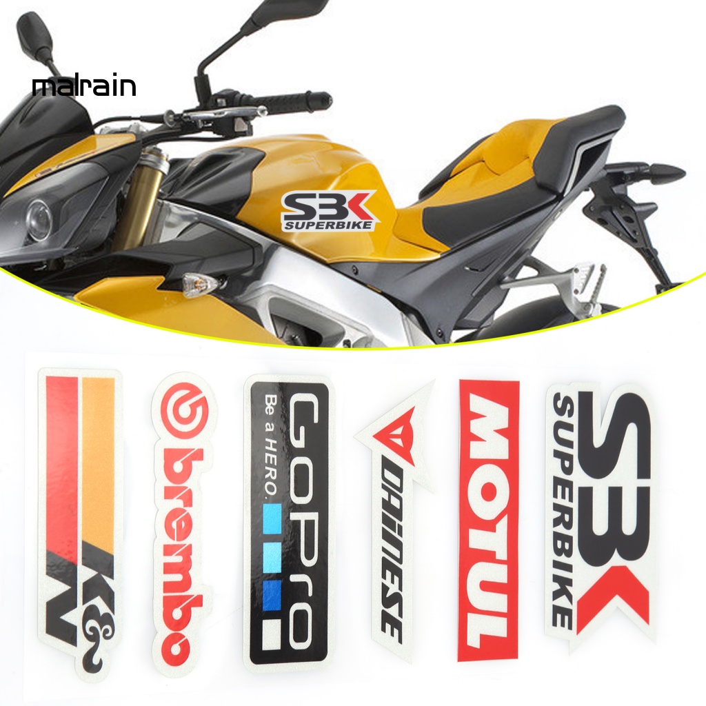 Set 5 Miếng Dán Trang Trí Mũ Bảo Hiểm / Xe Máy Thông Dụng