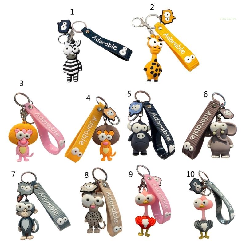 Móc Khóa Kim Loại Hình Động Vật Hoạt Hình Sáng Tạo