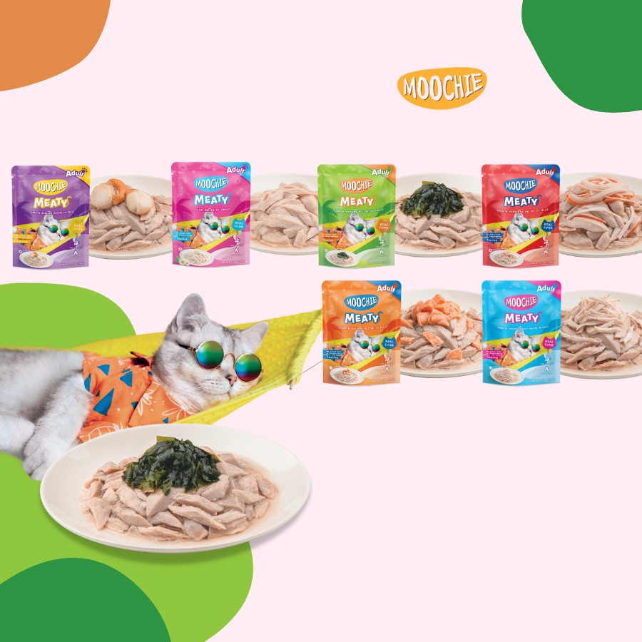 Pate Moochie 70g cho mèo - Tốt cho tiêu hóa & Tiêu búi lông