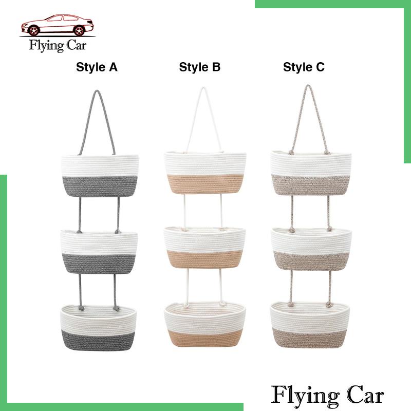 Giỏ Đựng Đồ Treo Tường Tiết Kiệm Không Gian Bằng Cotton Cho Phòng Trẻ Em / Phòng Tắm / Bếp 2