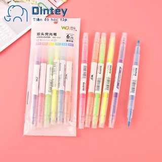 ✍mujicici✍Set bút dạ quang 6 màu lựa chọn