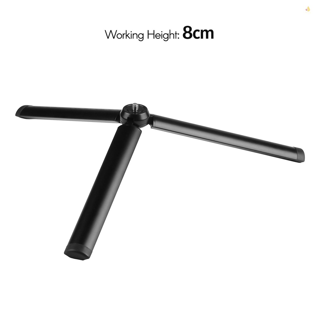 Giá Đỡ Ba Chân Bằng Nhôm 8cm Giao Diện 1 / 4-inch Cho Máy Ảnh DSLR SLR / Điện Thoại