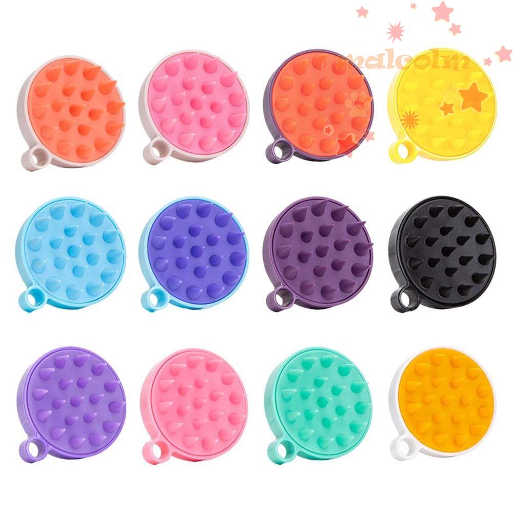 Bàn Chải Massage Tẩy Tế Bào Chết Cho Da Đầu Hình Tròn Thoải Mái Khi Tắm Malcom