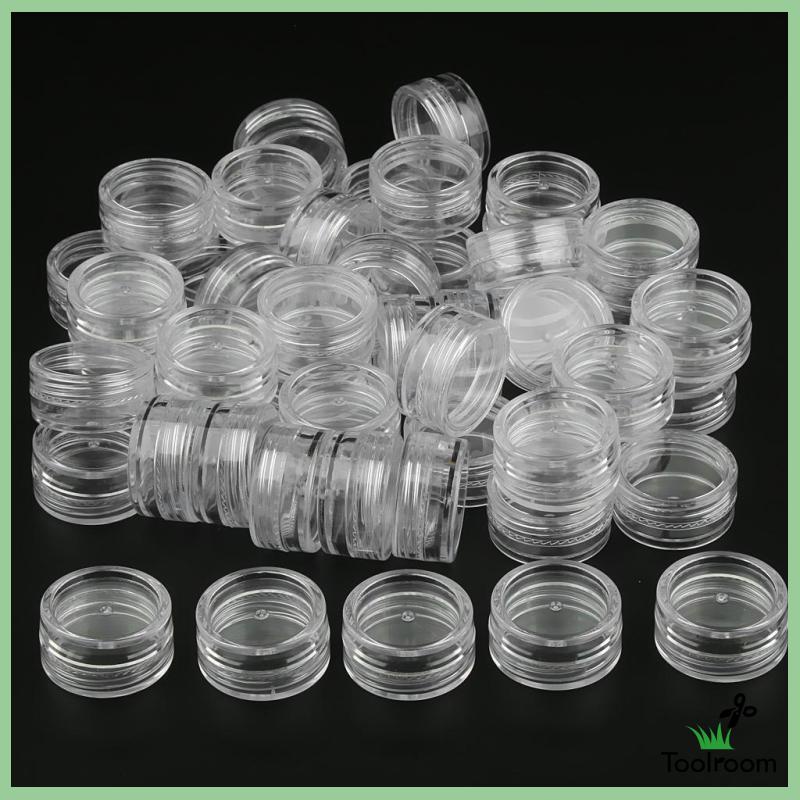 Set 50 Hộp Rỗng Nhỏ Đựng Mẫu Thử Mỹ Phẩm Có Nắp Đậy - 2g