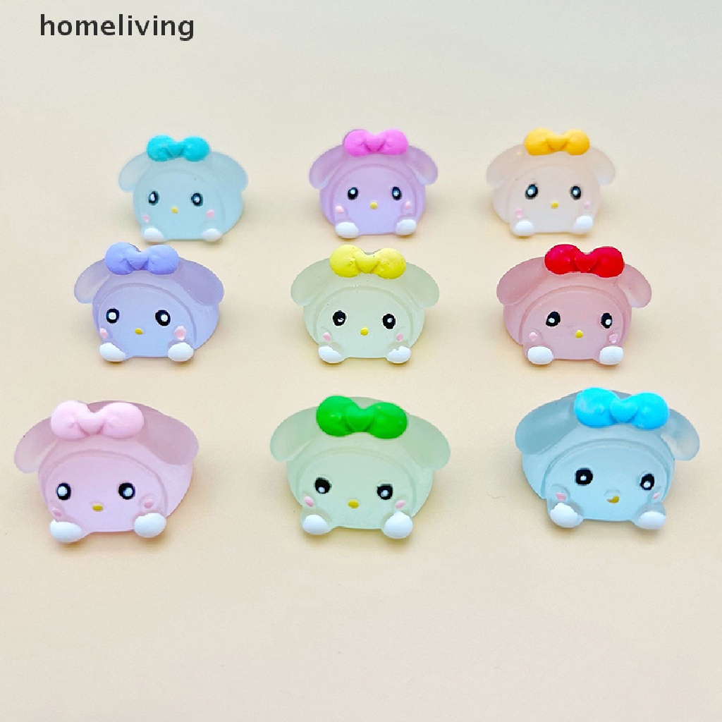 Bộ 2 Tượng Nhựa Phát Quang Hình Hoạt Hình Dễ Thương Dùng Trang Trí