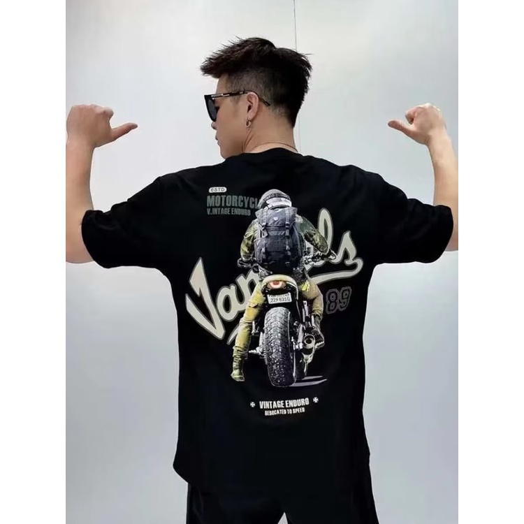 Áo Thun Cotton Tay Ngắn Cổ Tròn In Họa Tiết Hoạt Hình Thời Trang Mùa Hè Cho Nam