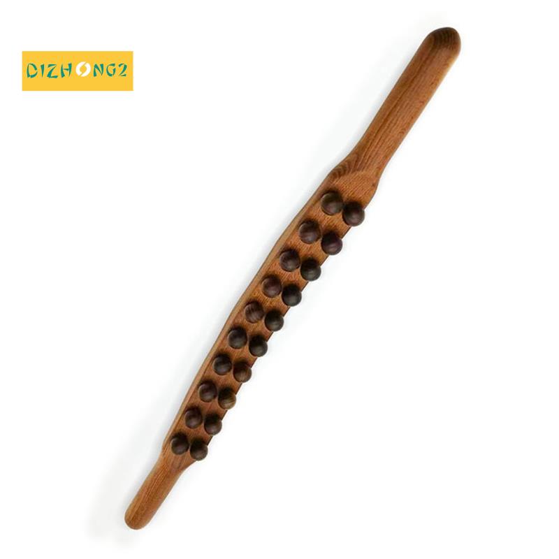 Dụng Cụ Cạo Mát Xa Cơ Thể 20 Hạt Gỗ Giúp Giảm Căng Thẳng Cơ Bắp Lưng
