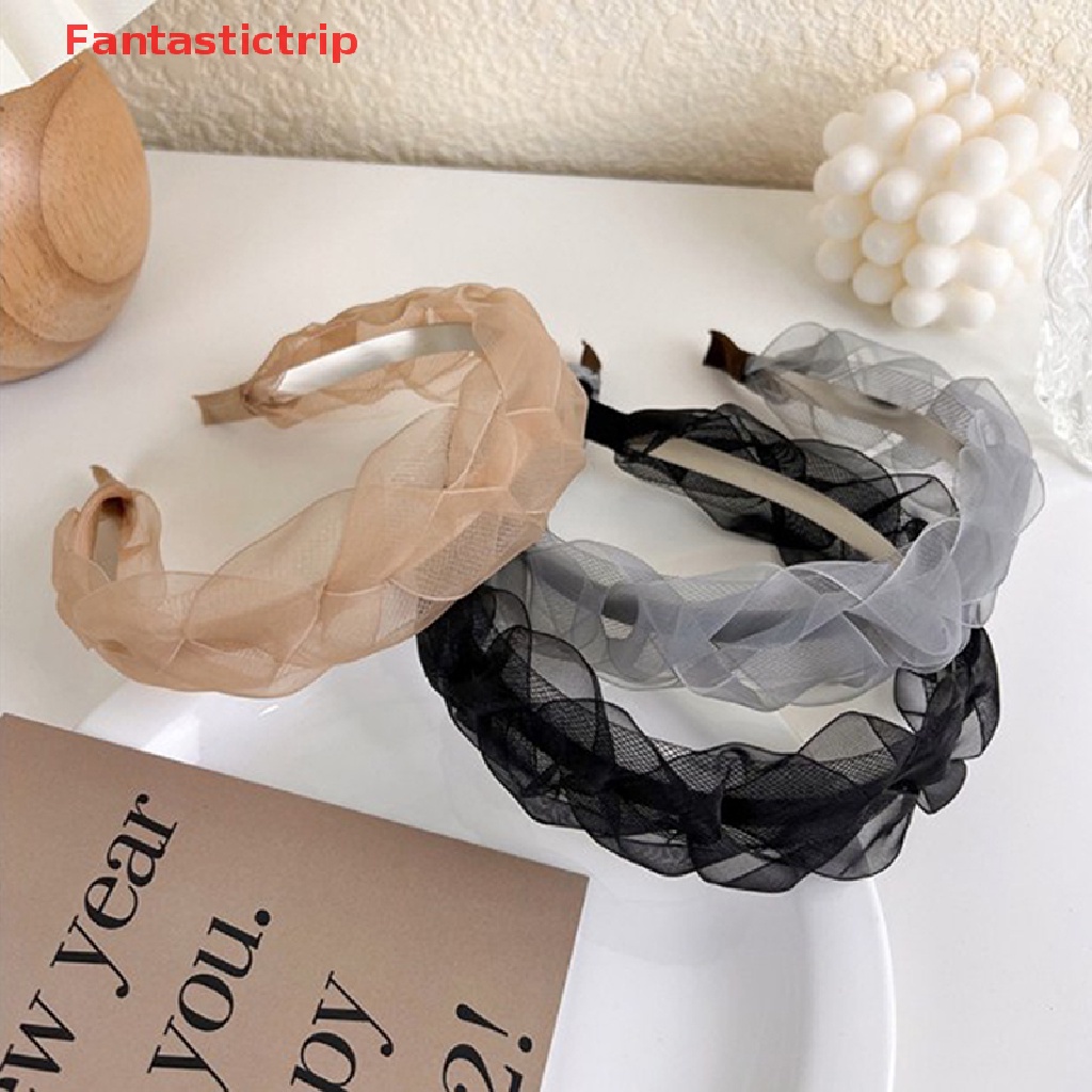 Băng Đô Vải Organza Mềm Mại Thời Trang Thanh Lịch Dành Cho Nữ