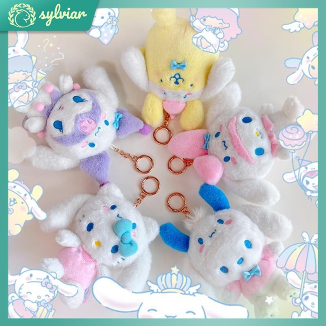 SANRIO Móc Khóa Hình Búp Bê Kuromi Cinnamoroll Nhồi Bông Dễ Thương