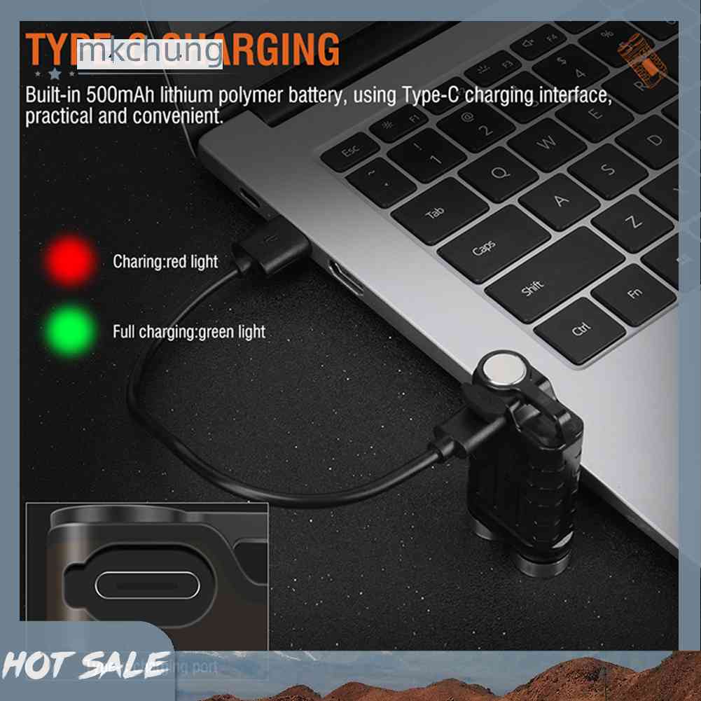 Đèn Pin LED 900lm XPG Hai Bóng Có Móc Khóa Màu Đen