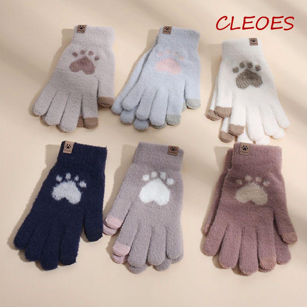 Đôi Găng Tay Len Dày Giữ Ấm Thoáng Khí Cho Nữ