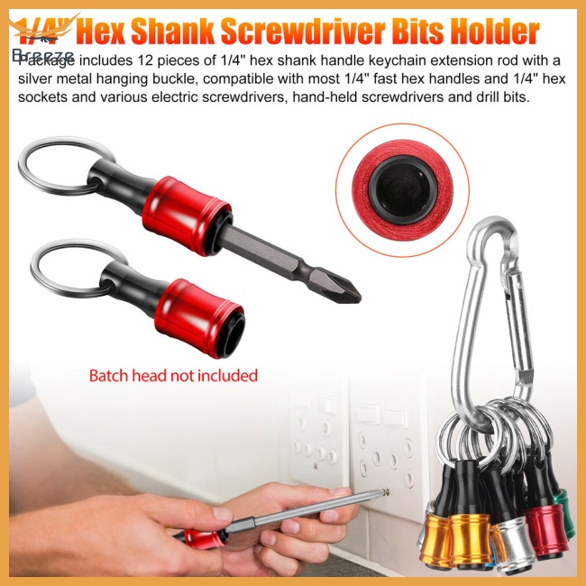 Bộ 12 Mũi Khoan Kim Loại 1 / 4 "Đầu Lục Giác Chống Ăn Mòn / Rỉ Sét Tháo Gỡ Nhanh Tiện Dụng