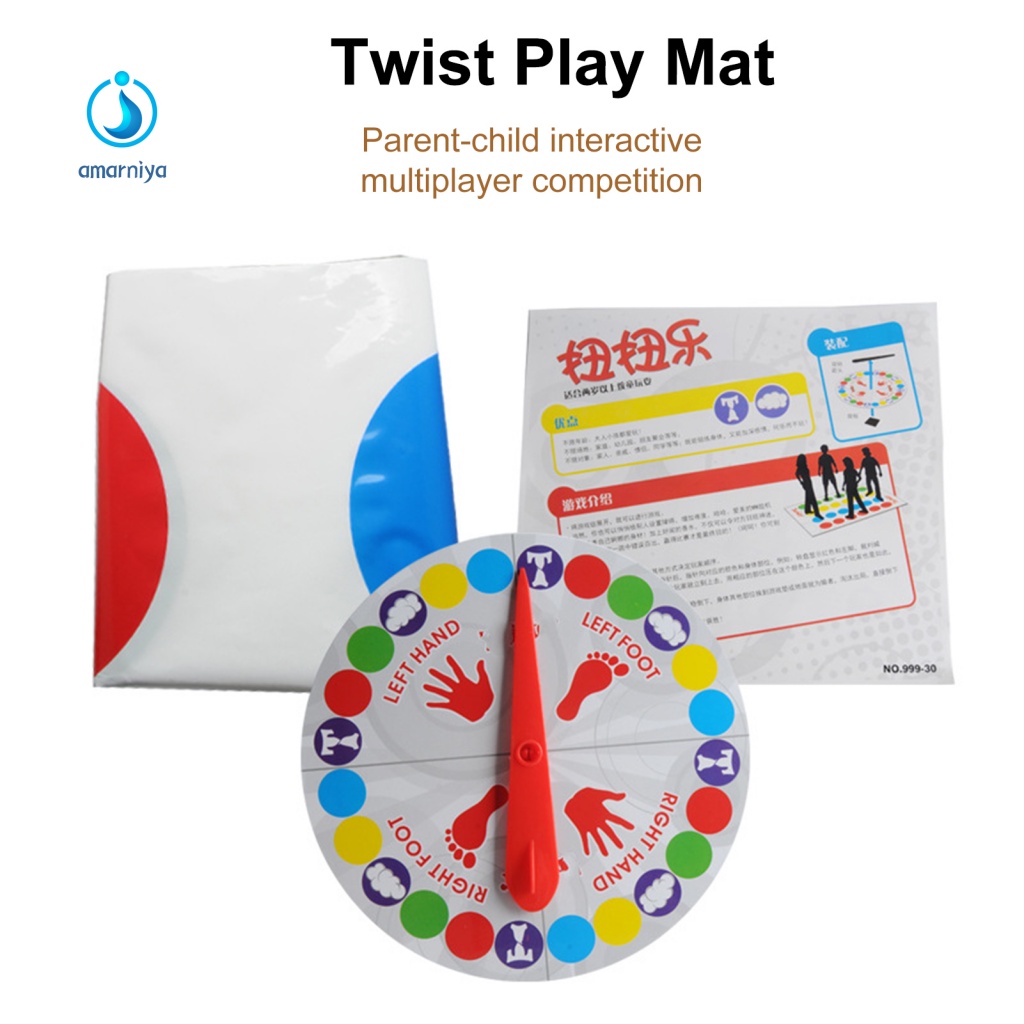 1 Bộ Thảm Chơi Game Xoắn Cơ Thể Dễ Mang Theo Vui Nhộn Cho Gia Đình