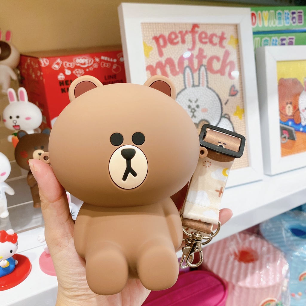 Túi đeo chéo silicon Brown