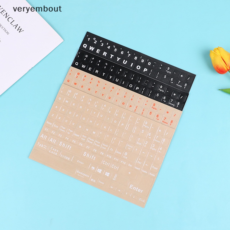 Miếng Dán Bàn Phím Máy Tính Trong Suốt Mờ In Chữ Tiếng Anh