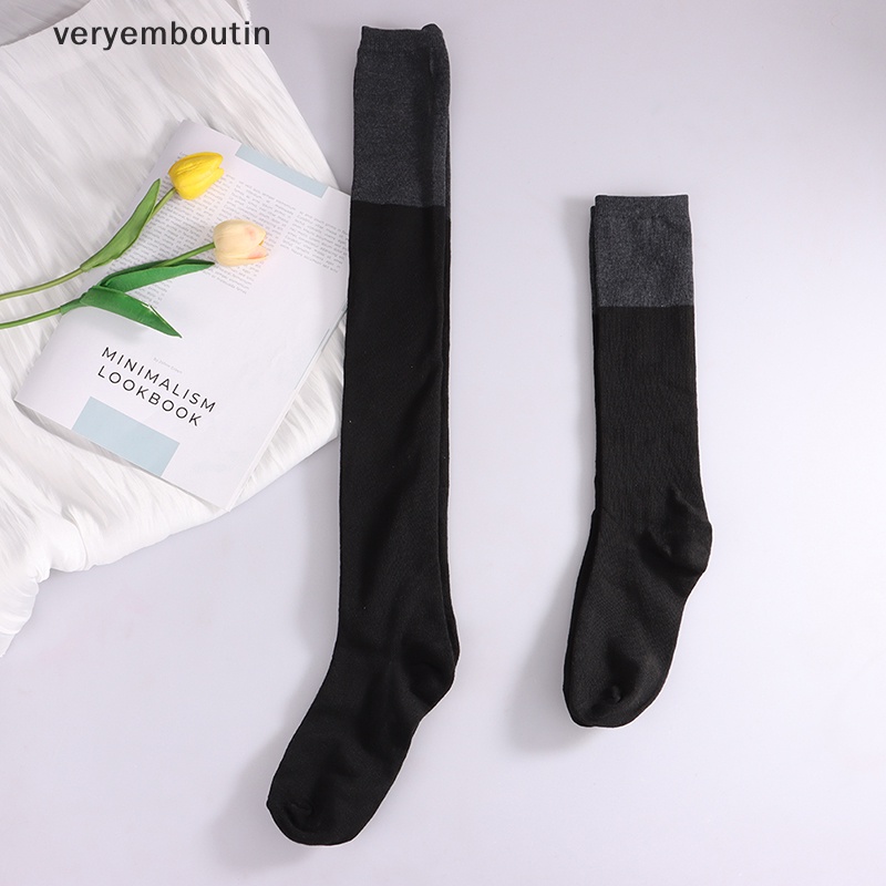 1 Đôi Tất Cotton Dài Qua Gối Thời Trang Phong Cách Hàn Quốc