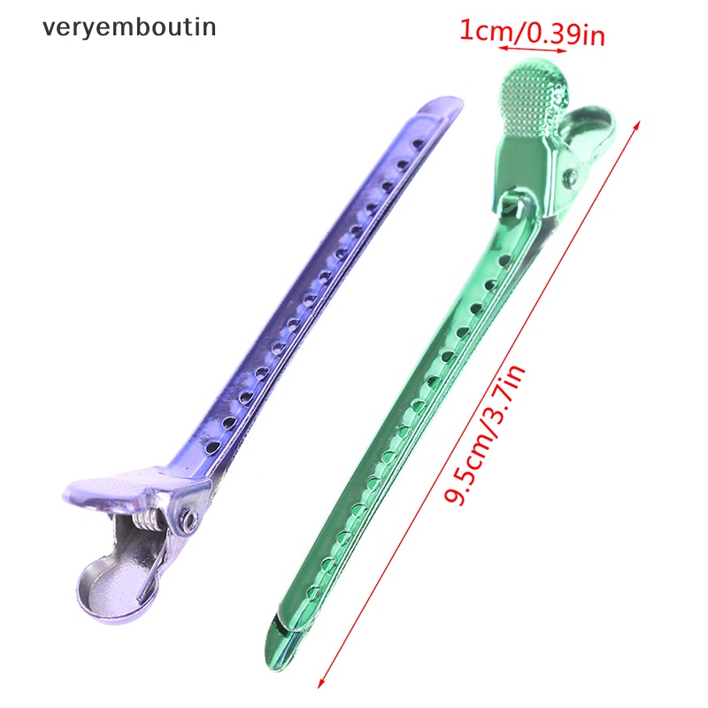 Set 6 Kẹp Mỏ Vịt Bằng Kim Loại Chuyên Dụng Cho Salon Làm Tóc