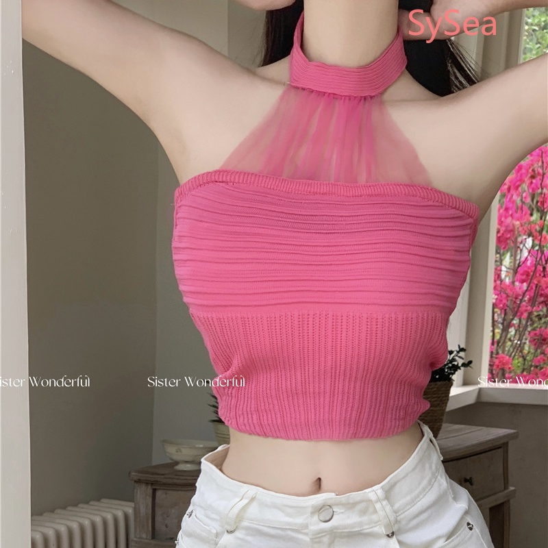 Áo Hai Dây Dệt Kim Quyến Rũ Thời Trang Hè Cho Nữ